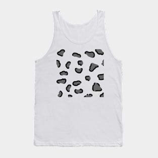 Black and White Snow Leopard Print Tank Top